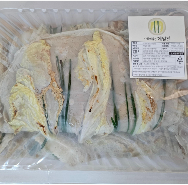 다정메밀전 당일조리 수제메밀전 8장 메밀전 부침개 배추전, 1.2kg, 1개, 제사용 안썰어서 8장