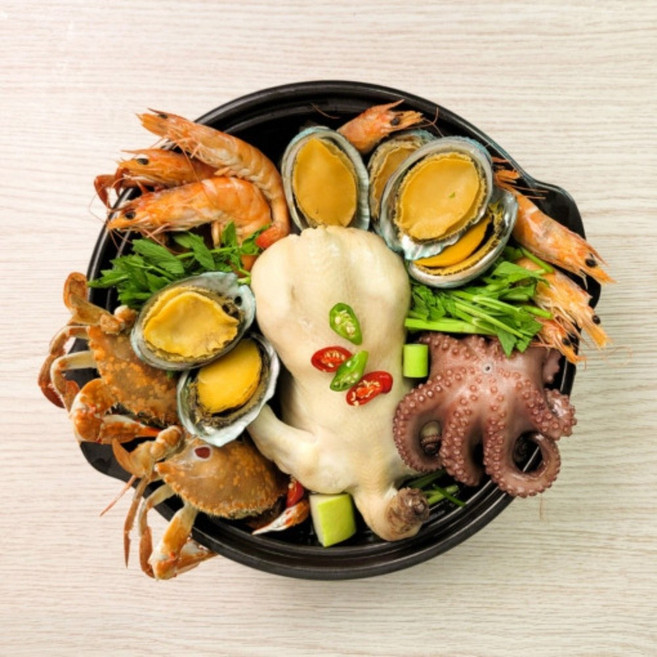 해신탕 밀키트 2인분_닭 약초1팩 전복2미 새우5미 구성, one color, Free