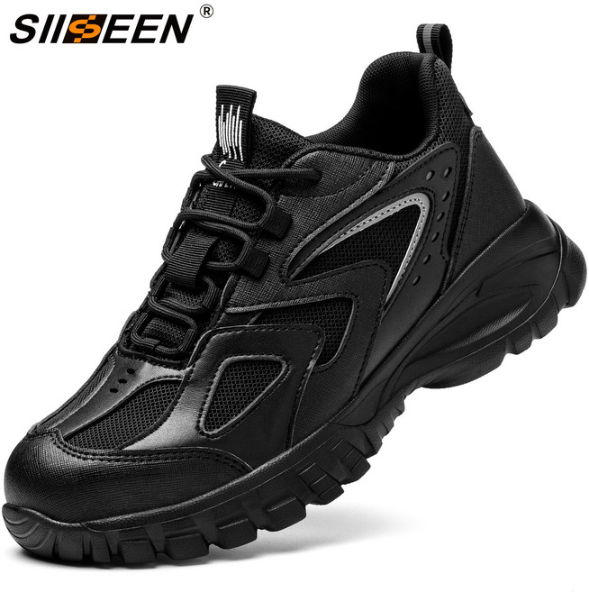 SIISEEN 남성 사계절 안전화 가볍고 편안한 작업화S-313