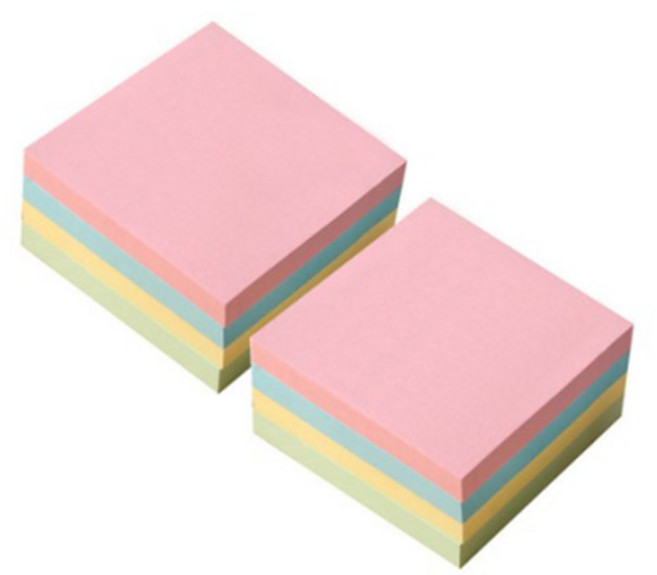 요랜드 알뜰팩 점착메모지 76 x 76 mm, 4컬러, 400매, 2개