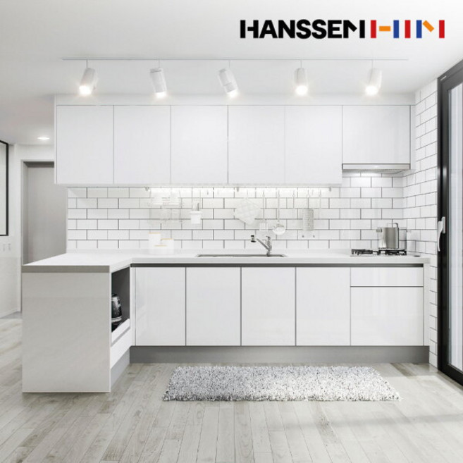 [한샘] ★4/19~21 7만상품권★밀란 100 퓨어화이트(기본/ㄱ자/4.3-4.7m이하), 상세 설명 참조