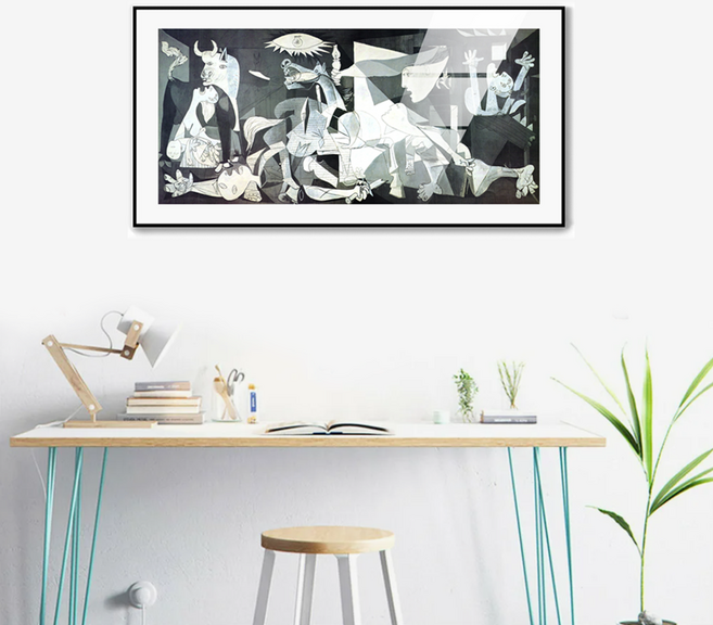 102파블로 피카소-게르니카 / 2x1와이드 캔버스천 메탈프레임 아크릴 매트그림액자 컨템포라리아트 케이아트K-art, 4.캔버스메탈프레임액자
