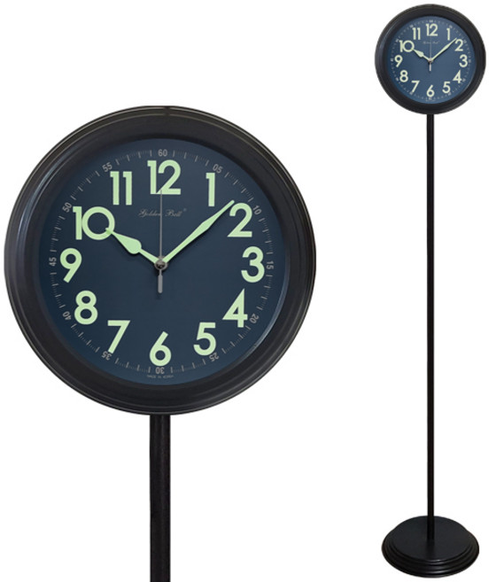 [골든벨] m야광 메탈 무소음 스탠드형 시계 (3종), 6186 블랙