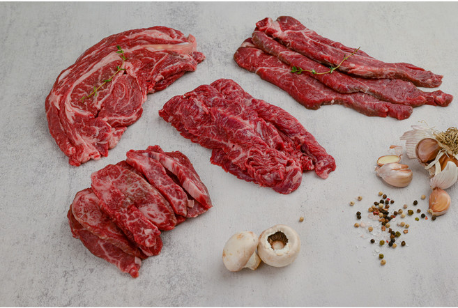 정육1번가 국내산 소고기 꽃등심 배터지는 소한마리 모듬구이세트1kg, 국내산 소 꽃등심 300g, 구이용, 1개