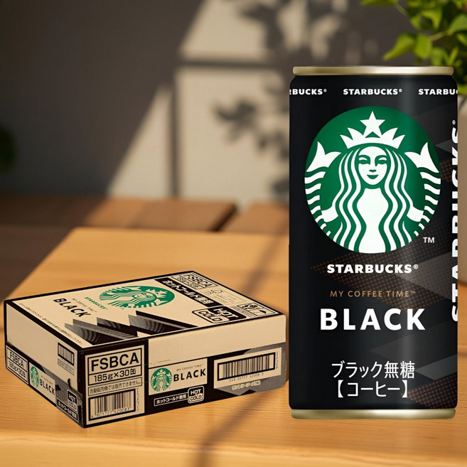 일본 산토리 스타벅스 블랙 커피 제로슈가 185g x30캔 아메리카노