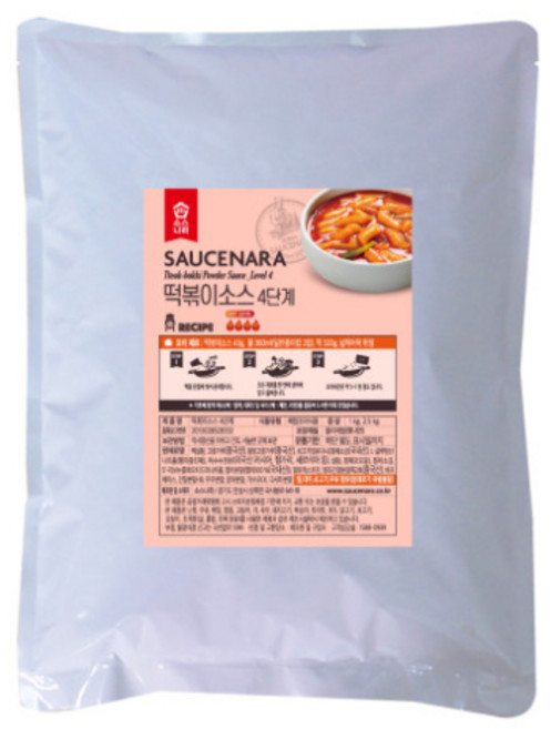 소스나라 떡볶이소스 4단계(많이 매운맛) 1kg 여행용 캠핑용 요리용 행사용 맛집소스, 1개