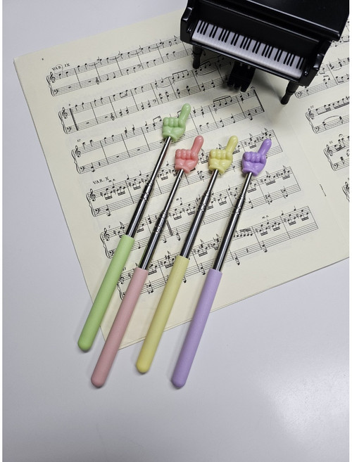 [음악교구] 파스텔 손가락 지시봉 포인터 발표 지휘봉 레슨봉 악기레슨교구, 파스텔옐로우, 1개
