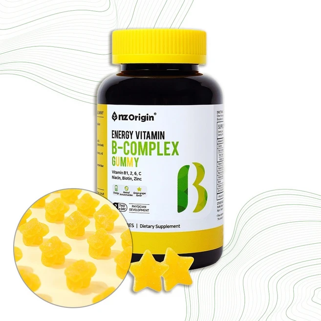 엔젯굿오리진 비타민 B1 B2 B6 C 콤플렉스 구미 젤리, 1개, 60회분 - 쿠팡
