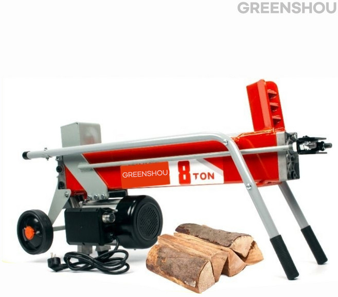 그린솔 유압도끼 수평 8톤 전동 도끼 통나무절단기 장작패는기계 장작패기 땔감 펜션 농촌 불멍 GRS-326 GREENSHOU, 1세트