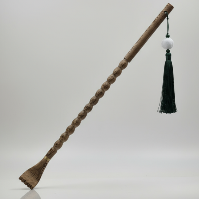 빅트리 천연나무 태슬효자손 등긁개, 1개, 그린태슬효자손