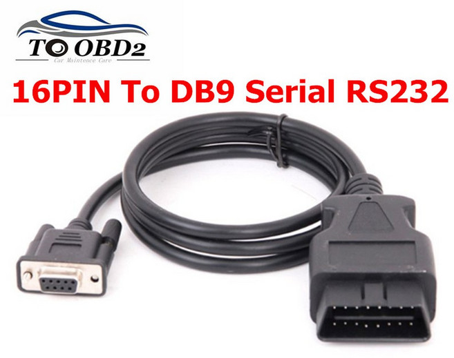 어댑터 직렬 차량 케이블 DB9 최신 커넥터 RS232 연장선 자동차 진단기 포트 9 Obd2 여성 OBD DB 2 16 핀 남성, 1개