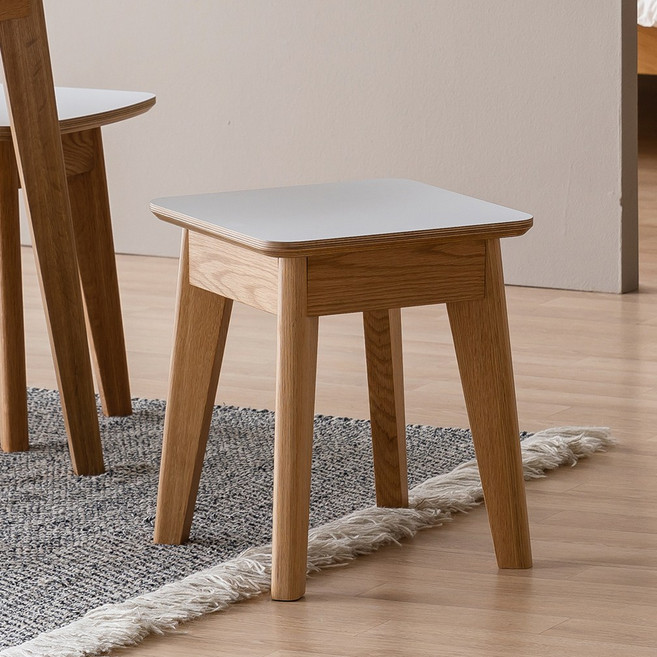 코지 1인용 화이트오크 벤치의자, 1개