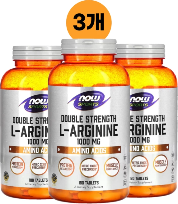 나우푸드 L 알기닌 알지닌 1000mg 180 타블렛 정 3개 엘 아르기닌 아르지닌, 180정 - 쿠팡
