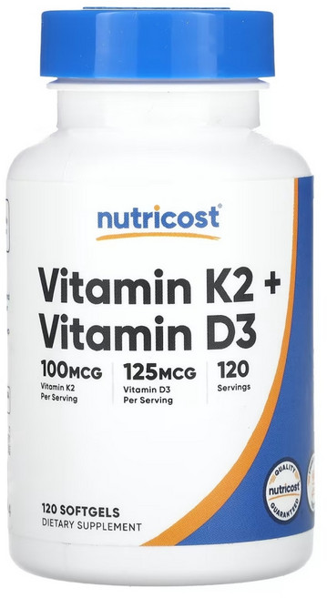 뉴트리코스트 비타민 K2 + D3 120 소프트젤, 상세페이지 참조, 120정, 1개