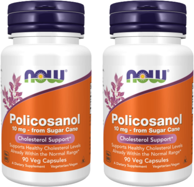 미국 나우푸드 Policosanol 폴리코사놀 10 mg 90 베지캡슐 2SET