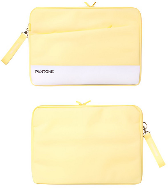 팬톤 패브릭 태블릿 노트북 맥북 가방 파우치 케이스, 팬톤옐로우, 1개