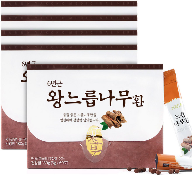 이너블릭 간편하게 느릅나무환 스틱 국내산 100%, 180g, 5개