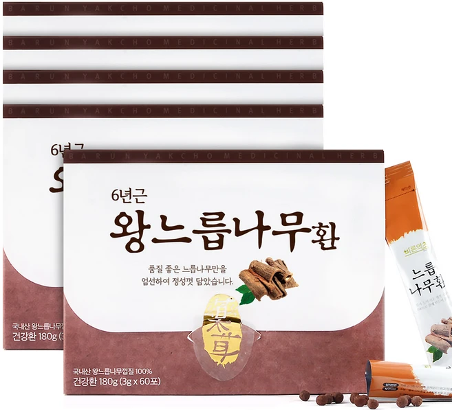 이너블릭 간편하게 느릅나무환 스틱 국내산 100%, 180g, 5개 - 쿠팡