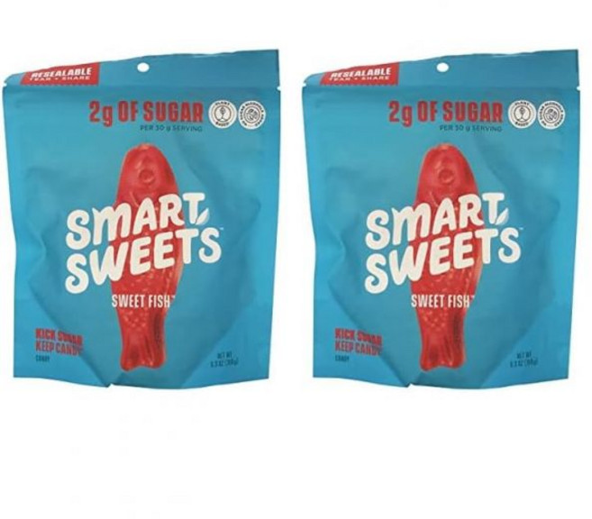 SmartSweets 과일 후루츠 스마트 스위트 젤리 피쉬 5.3 온스, 5.3 온스 (2개 묶음)