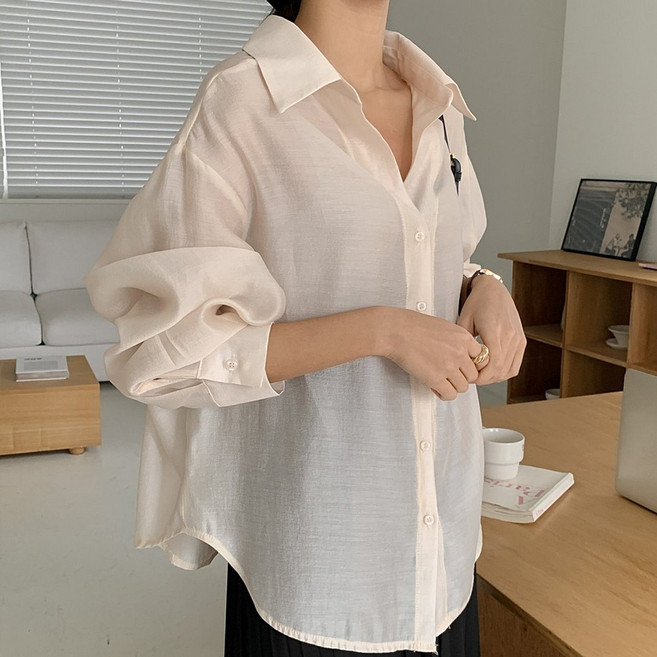 아이우먼 베리텐셀카라블라우스 LTQ535M509 빅사이즈