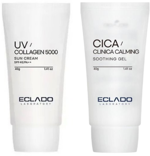 에끌라두 UV 콜라겐 선크림 수딩젤 기획 세트, 40g, 1