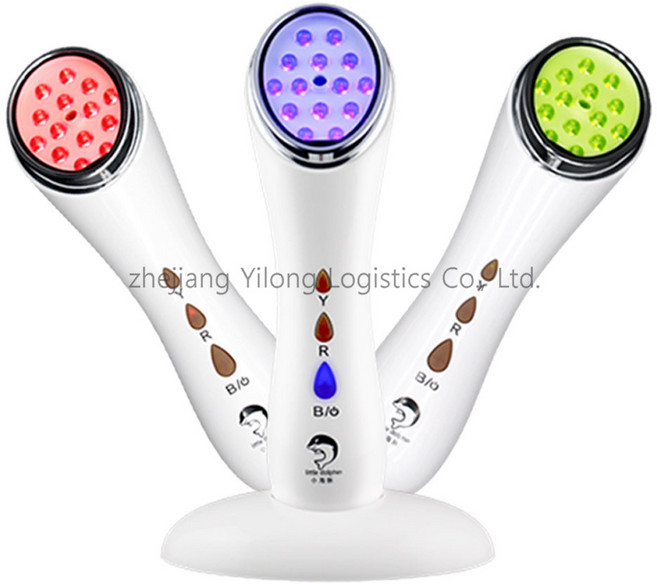 couyor 가정용 핸디형 원버튼 스마트 삼색 광선 여드름 제거 미용기기