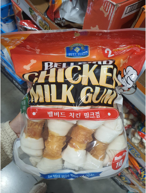 벨버드 치킨 밀크껌 1kg 중형 대형견 개껌 애견 오래먹는 코스트코 수입 강아지 간식, 치킨밀크, 1개