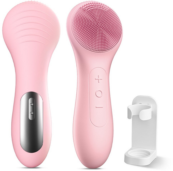 진동 클렌저 실리콘 세안 브러쉬 진동 온열 세안기, 핑크
