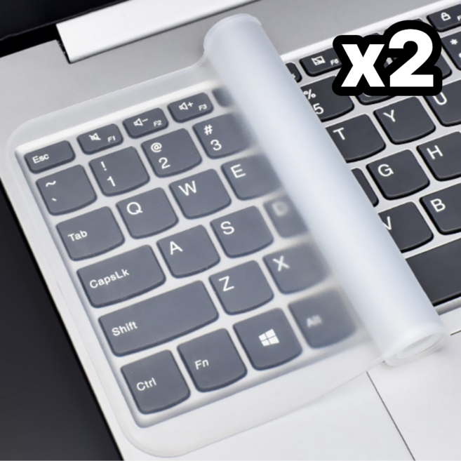 안심구매단 노트북 키보드 커버 만능 키스킨, 2개, 투명