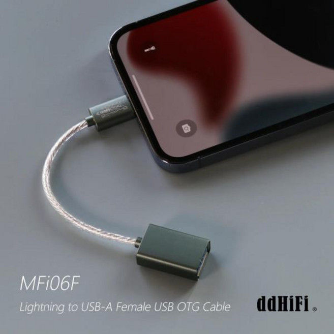 호환 DD ddHiFi MFi06F 라이트닝-USB-A 암 OTG 케이블 DAC AMP A 플러그 iOS와 연결