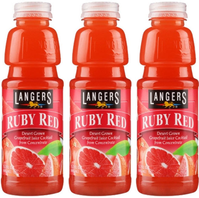 랭거스 루비레드 자몽 주스, 449ml, 24개