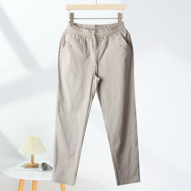 애니진 여성 봄여름 스판 면바지 코튼 슬림배기 밴딩팬츠 1019
