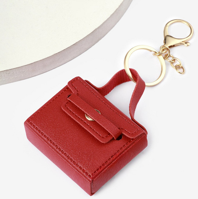 SZ3008 미니 가방 키링 에어팟 케이스, 1개, 레드