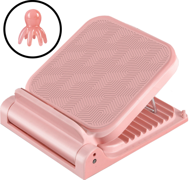 소록 스탠딩케어 논슬립 종아리 스트레칭 보드, 핑크