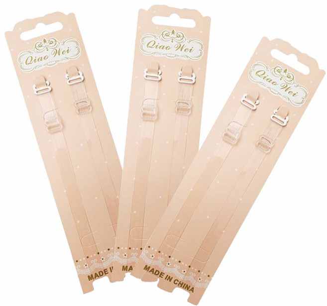 투명브라끈 오프숄더 투명 누드 브라끈 스트랩 양쪽 세트