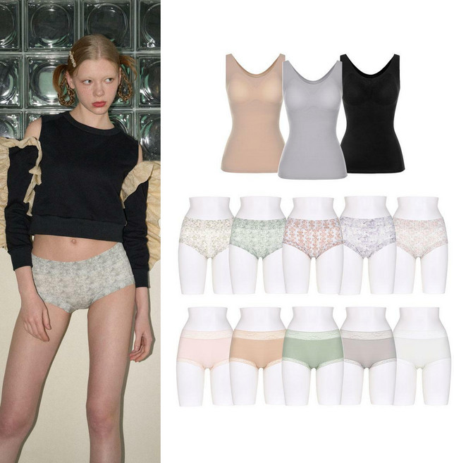 라페어 스킨핏 토탈 컬렉션(팬티 10종+브라탑 3종)