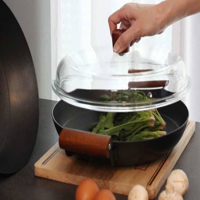 프라이팬 냄비 유리덮게 푸드커버 내열 유리뚜껑(24cm), 1개