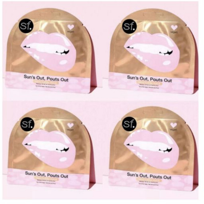 SF GLOW Sun’s Out Lips 세트 Of 4 립 골드 Foil Masks New, 1개