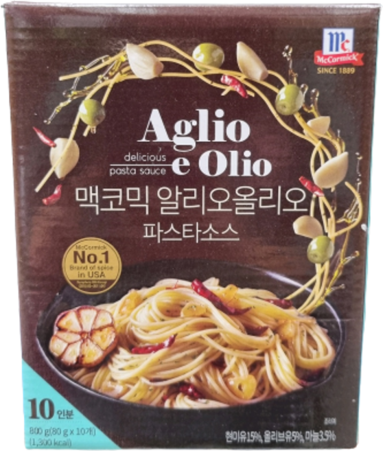 [트레이더스] 맥코믹 알리오올리오 파스타소스 (10개입), 800g, 1박스