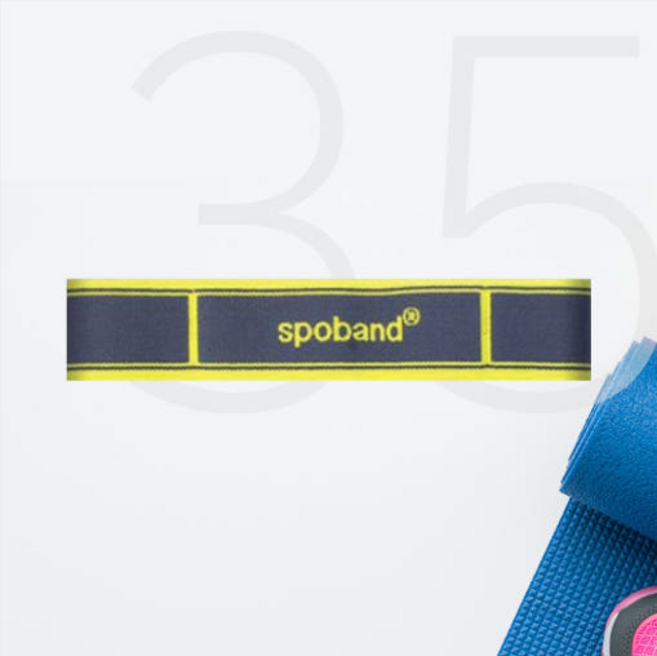 스포밴드 35 레벨4 스트레칭 요가 재활 필라테스 탄성밴드 / 근력강화 자세교정 홈트레이닝, 1개, 옐로우