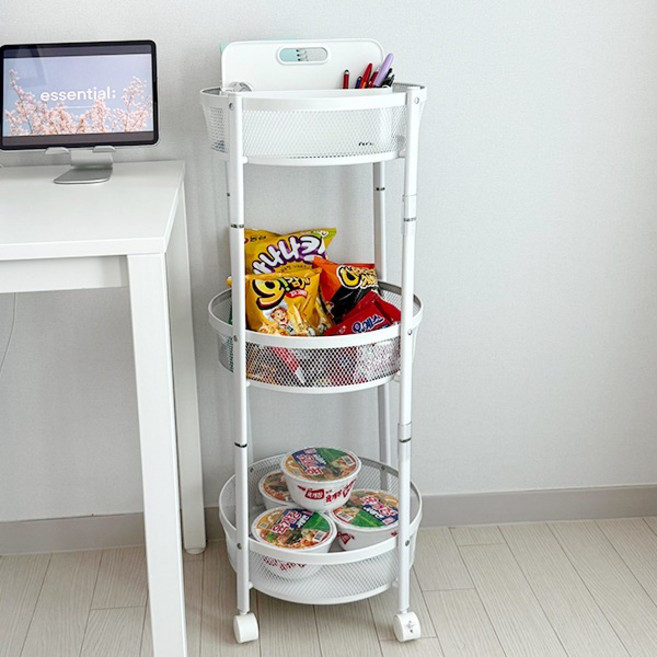 더홈스 접이식 원형 트롤리, 1개