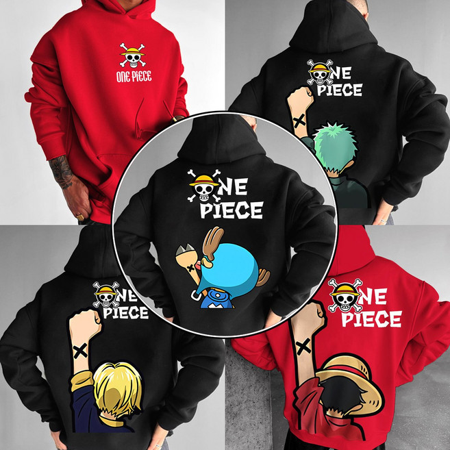 애니 원피스 빅보스 슈퍼스타 후드티 100-110 벨벳 기모안감 루피 조로 상디 쵸파 티셔츠