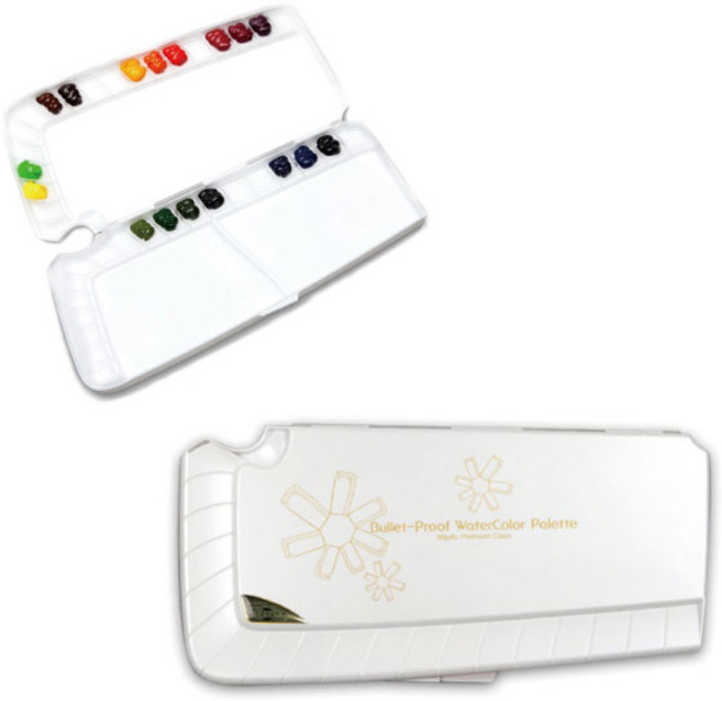 미젤로 방탄유리 수채화 팔레트 38 / 전문가용 파레트, 1개