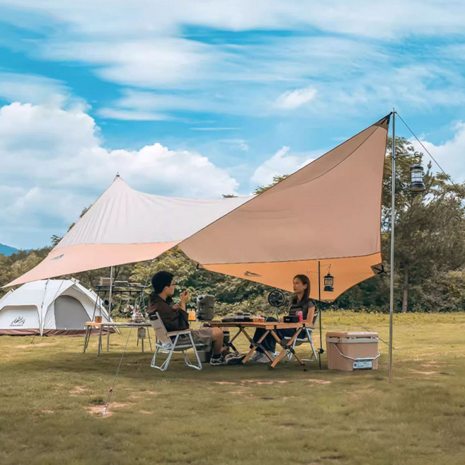 락브로스 캠핑타프 헥사타프 옥타타프 옥스포트원단 500x530 내수압 3000mm, TM002 그레이