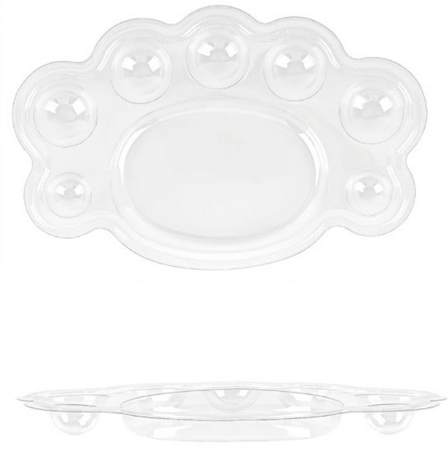 어린이 그림잔치 야외미술 일회용 8칸 팔레트 10x3세트 이색그림용 초등채색도구, 3세트