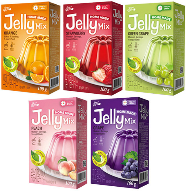 [브레드가든] 젤리믹스 5종세트딸기 포도 자몽 복숭아 청포도 오렌지, 1개, 100g