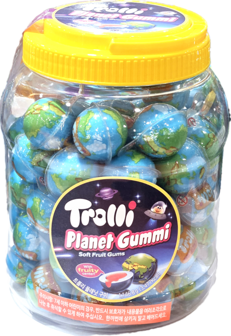 트롤리 지구젤리 대용량 젤리 간식 파티용, 18.8g, 61개