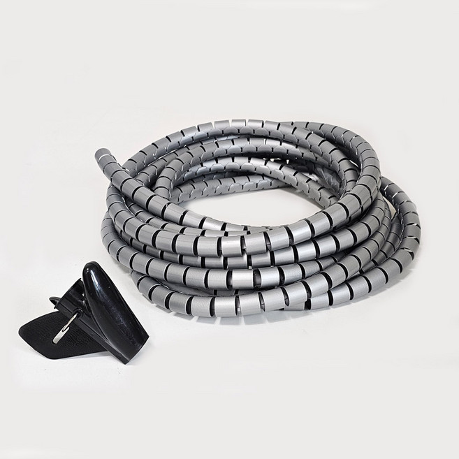 매직케이블 전선정리 선보호 커버 16mm 22mm 28mm 32mm X 5미터, 그레이, 1개