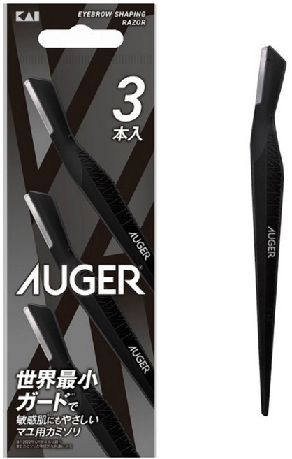 KAI 카이 눈썹 수정칼 정리 눈썹칼 3개입, 1세트