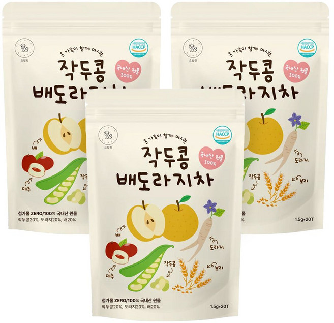 오빌릿 작두콩 배도라지차, 30g, 20개입, 3개